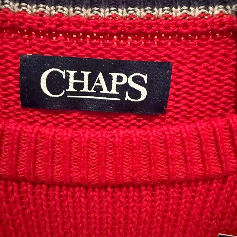 Chaps Men's Red Sweater XXL